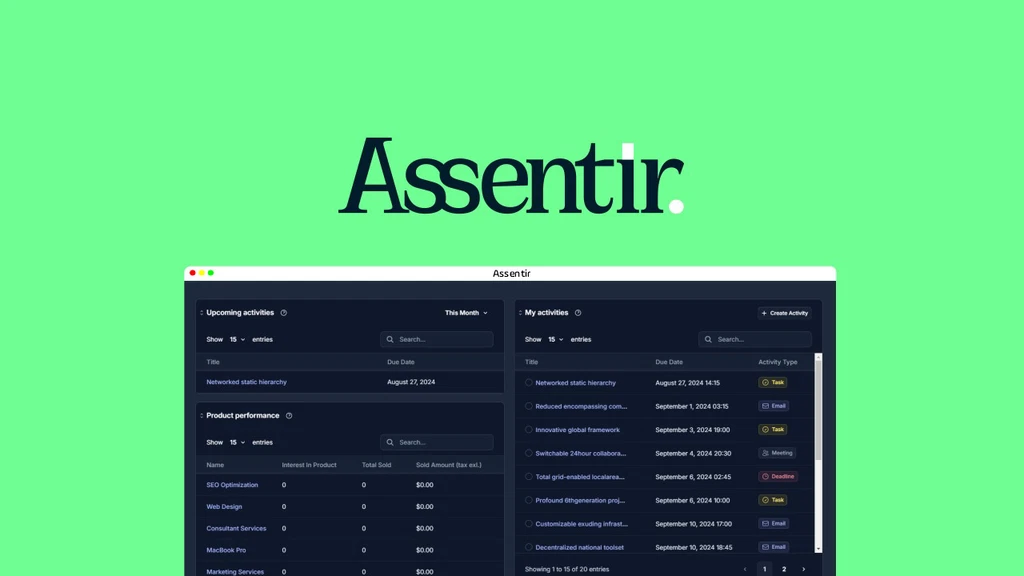 Assentir CRM
